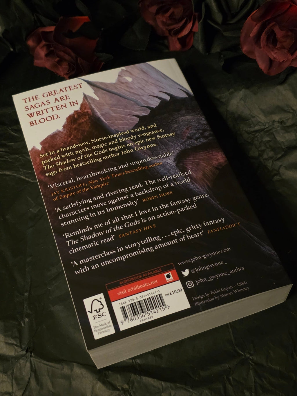 The Shadow of the Gods, by John Gwynne - Book - The Dark Rose Emporium
