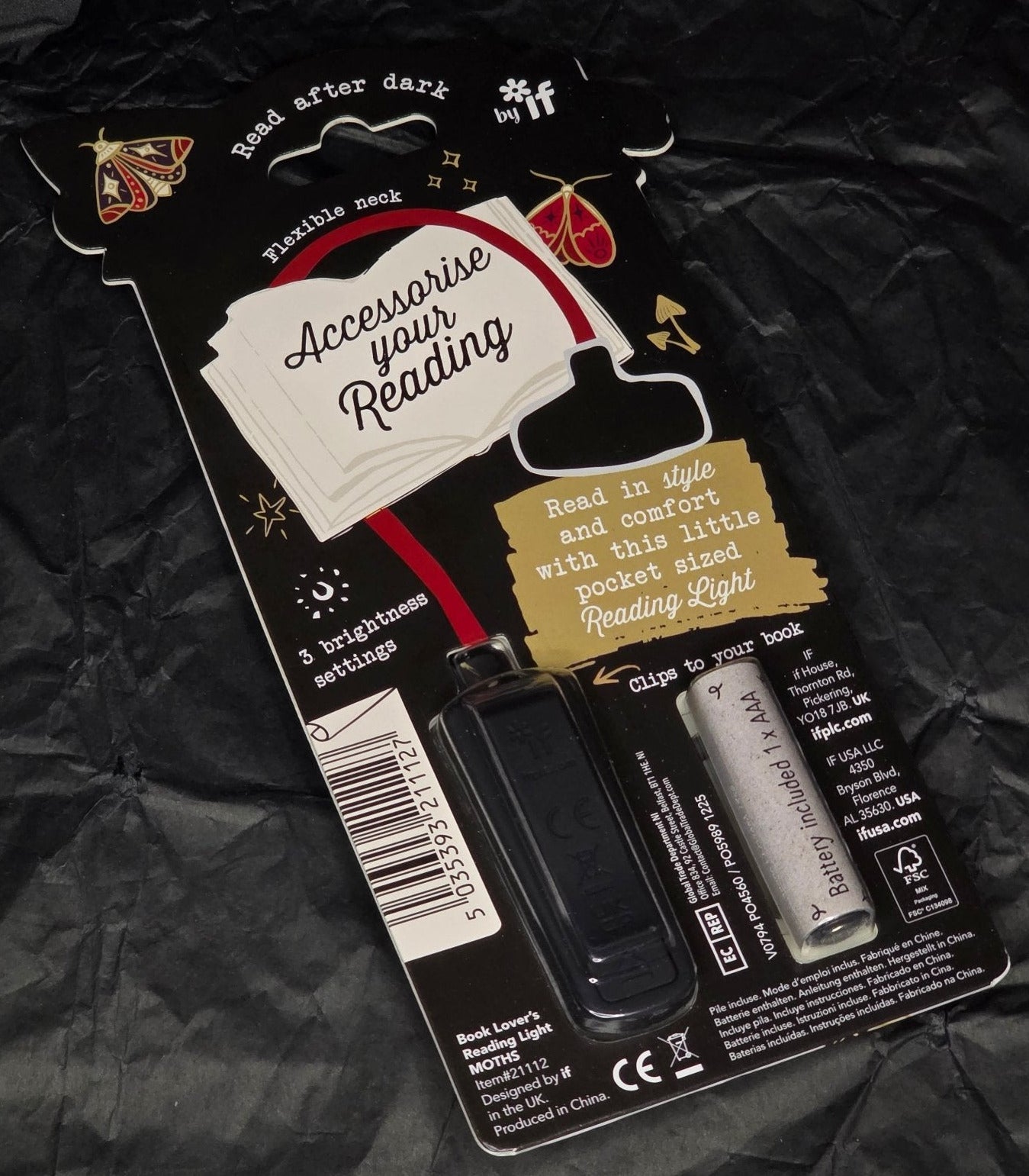 Book Lover's Reading Light – Moths - The Dark Rose Emporium