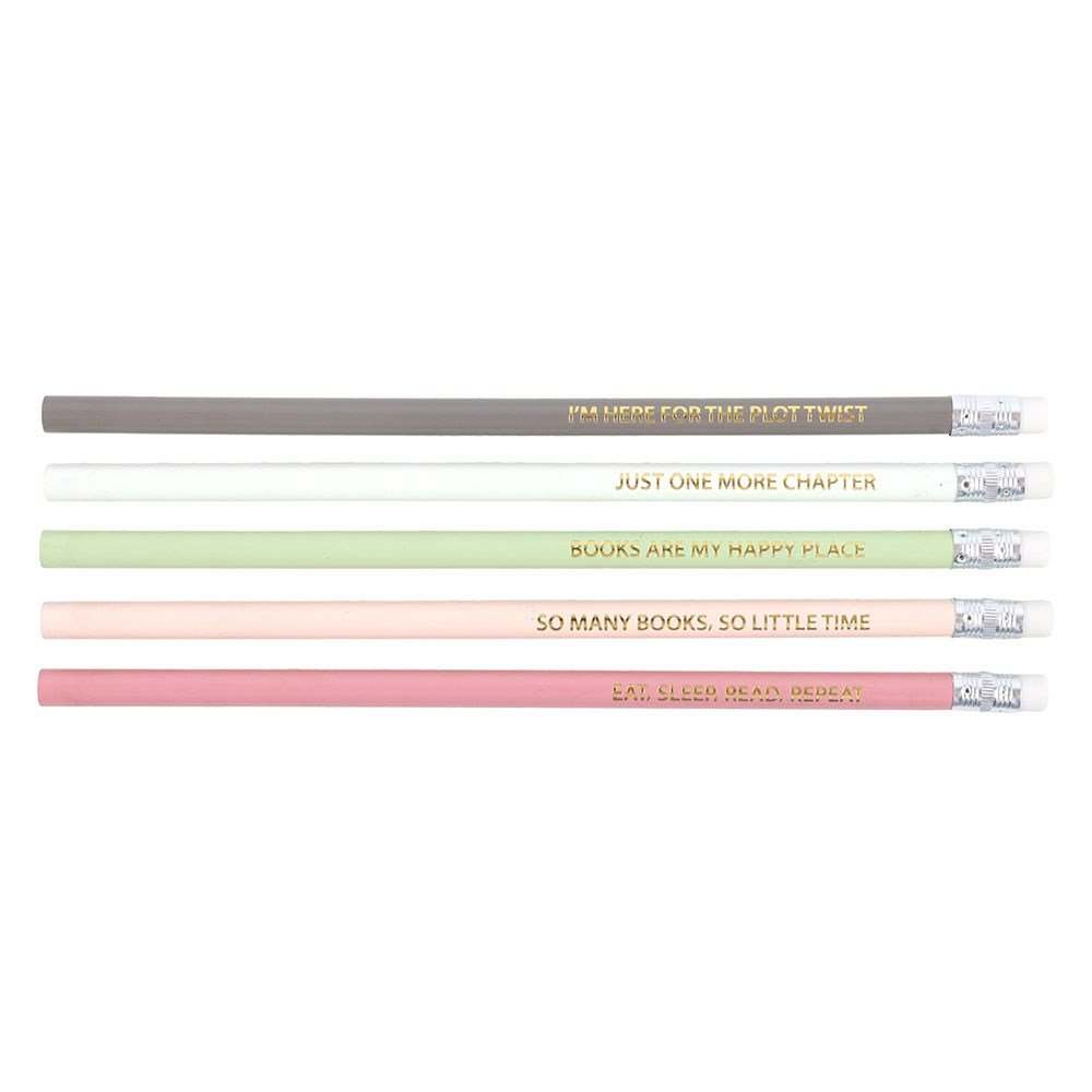 Pack of 5 Literature Inspired Pencils - Pencil - The Dark Rose Emporium