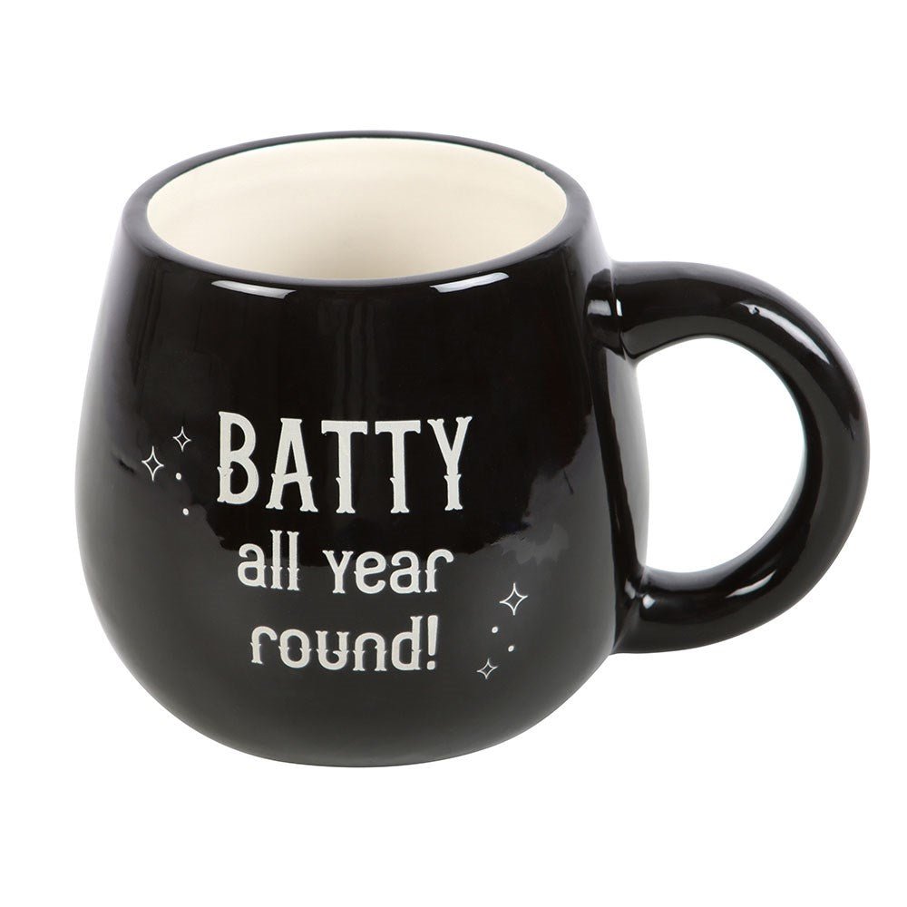 Batty All Year Round Rounded Ceramic Peekaboo Mug - Mug - The Dark Rose Emporium