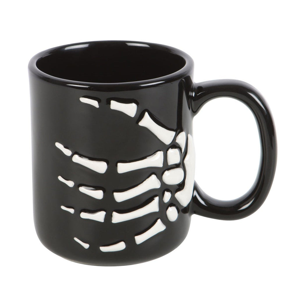 Skeleton Hand Ceramic Mug - Mug - The Dark Rose Emporium