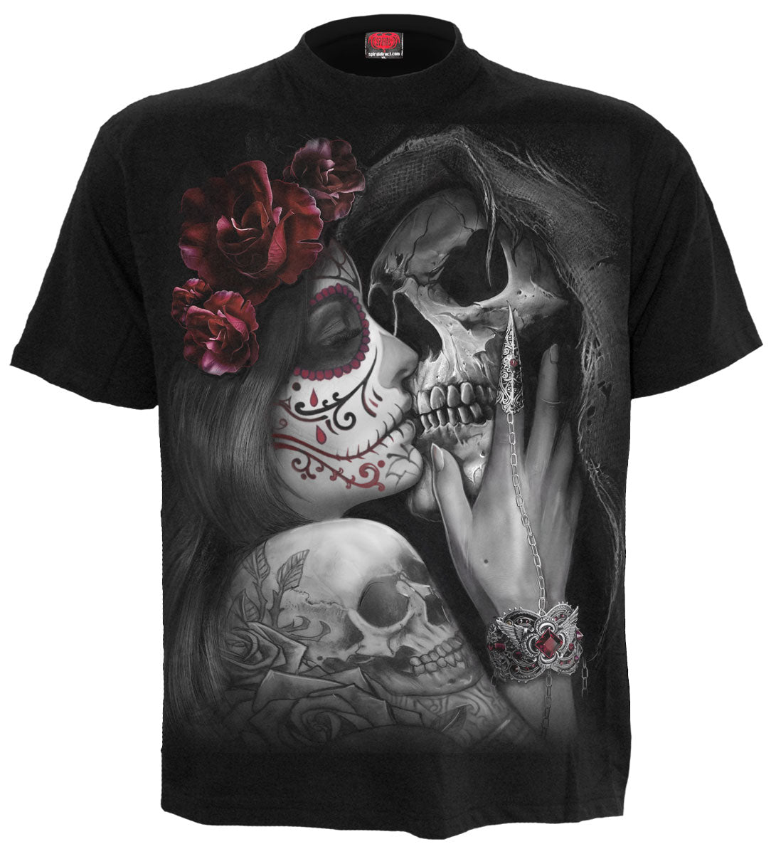 Dead Kiss Unisex T-shirt - T-shirt - The Dark Rose Emporium