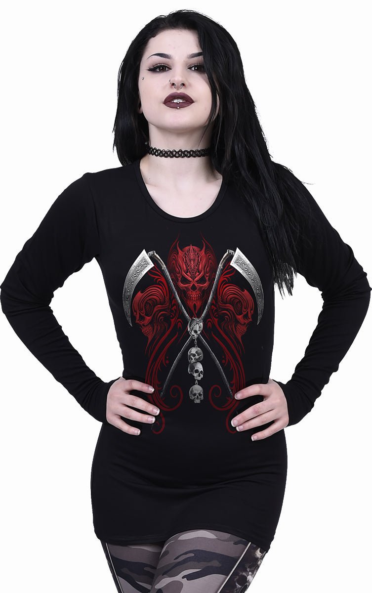 Reaperess Female Long Sleeve Top - Top - The Dark Rose Emporium