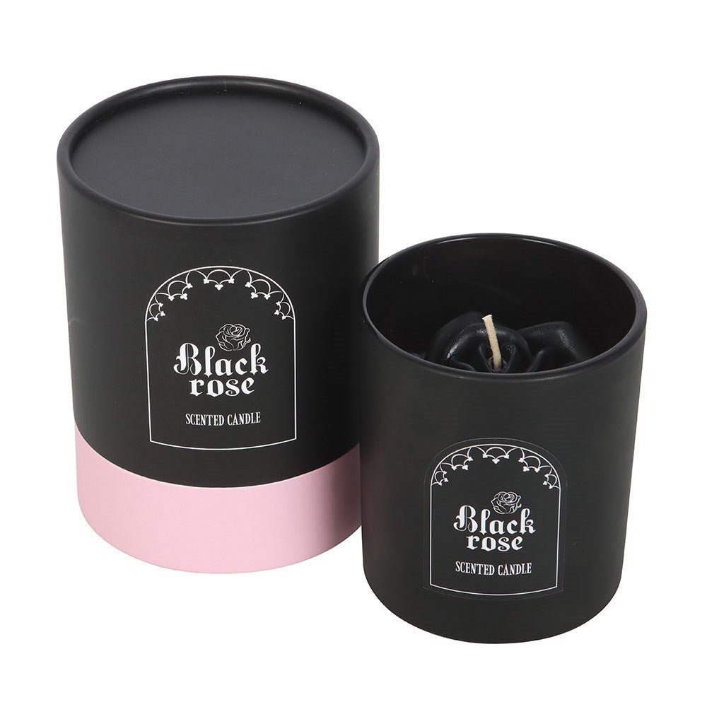 Black Rose Scented Candle With 3D Roses - Candle - The Dark Rose Emporium