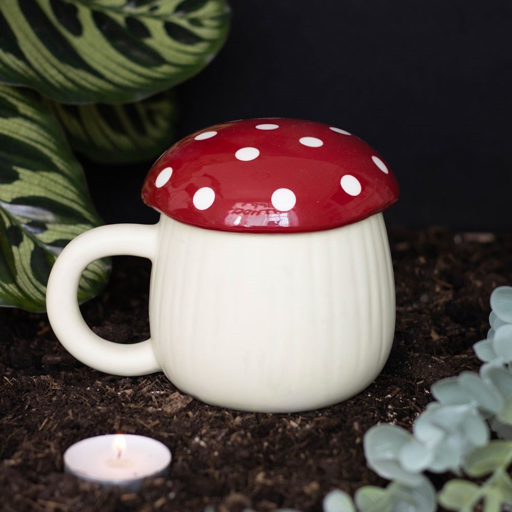 Mushroom Shaped Ceramic Mug - Mug - The Dark Rose Emporium