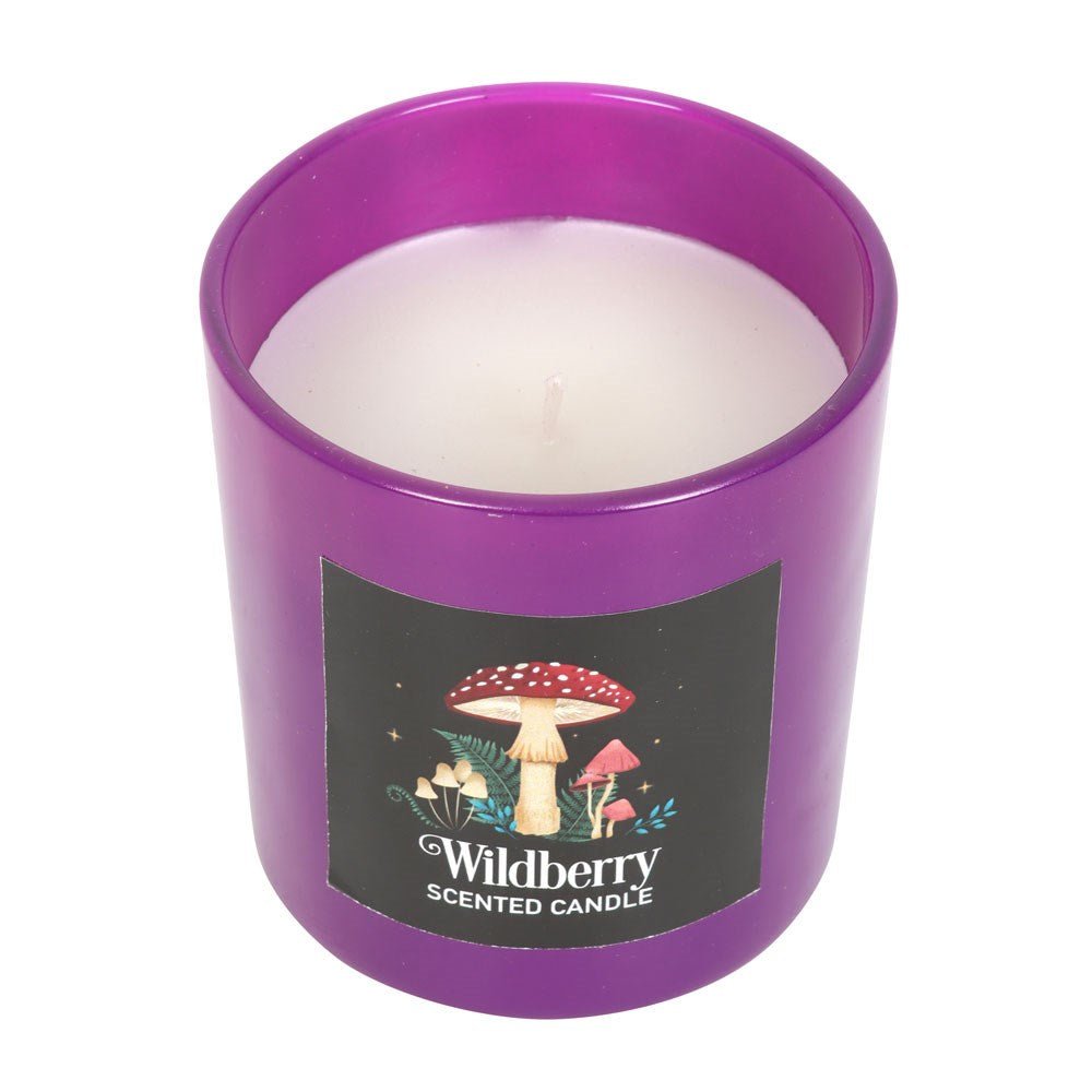 Forest Mushroom Wildberry Fragranced Glass Candle - Candle - The Dark Rose Emporium