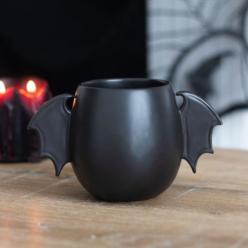 Bat Wing Ceramic Rounded Mug - Mug - The Dark Rose Emporium