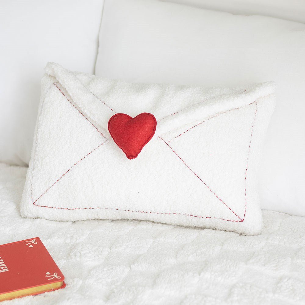 Love Letter Boucle Cushion - Cushion - The Dark Rose Emporium