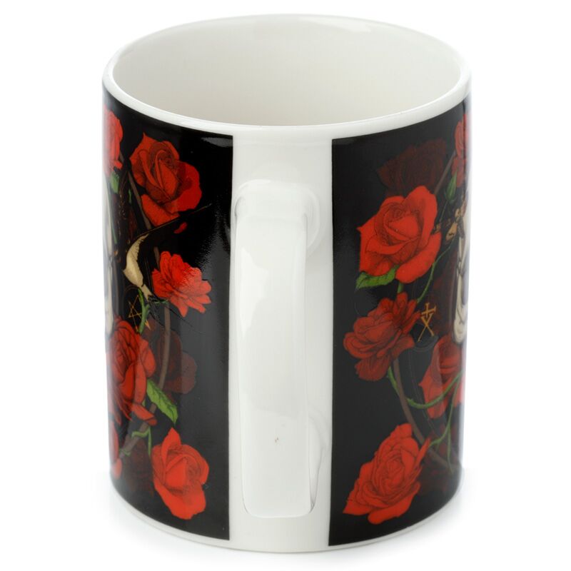 Skull & Roses Cup - Mug - The Dark Rose Emporium
