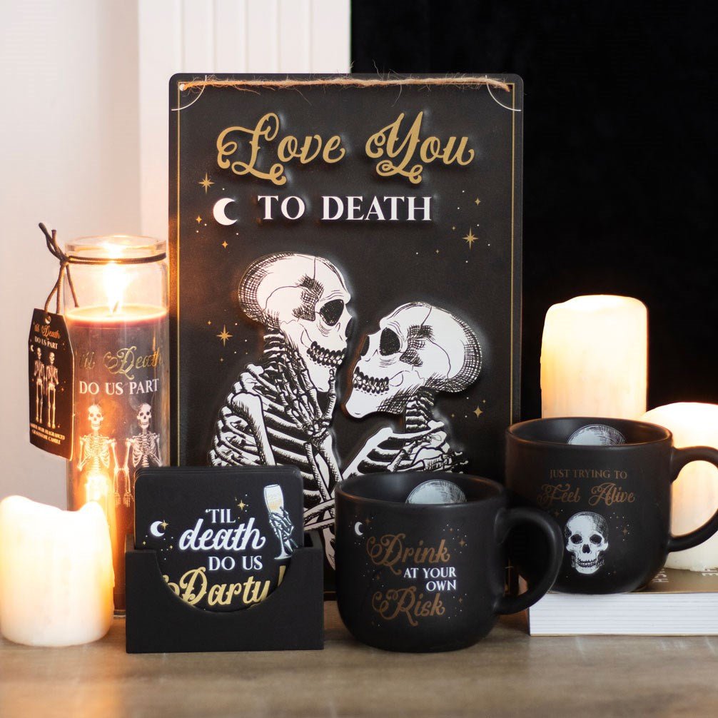 Til Death Do Us Part Amber Noir Fragranced Tube Candle - Candle - The Dark Rose Emporium