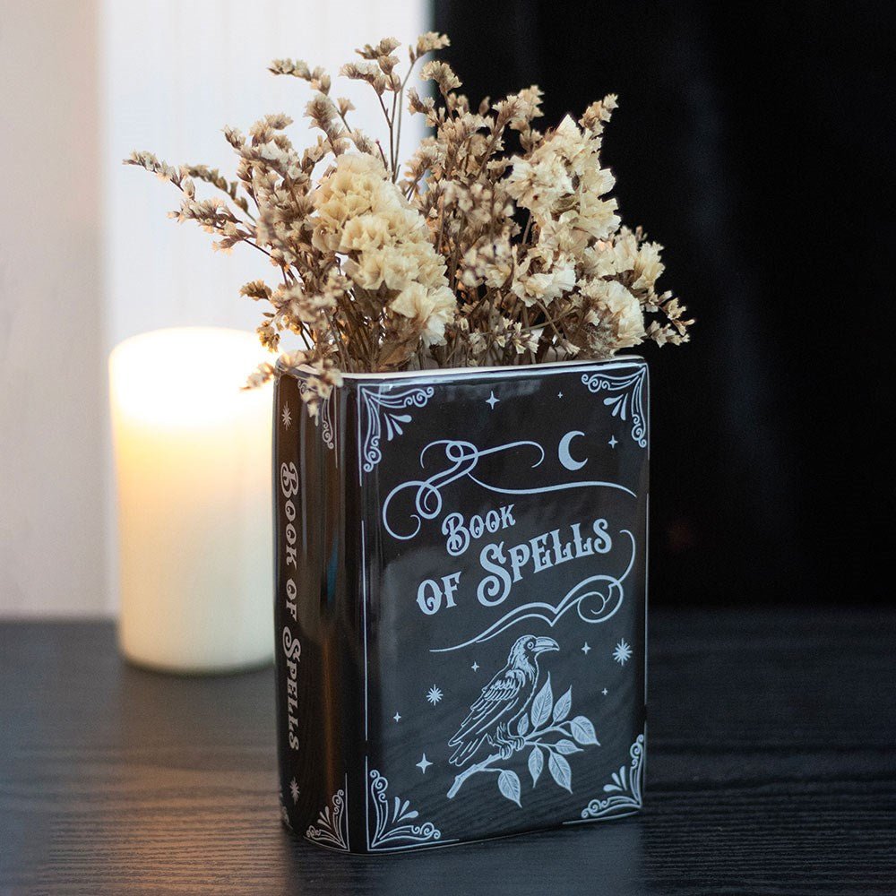 Book of Spells Book Shaped Vase - Vase - The Dark Rose Emporium
