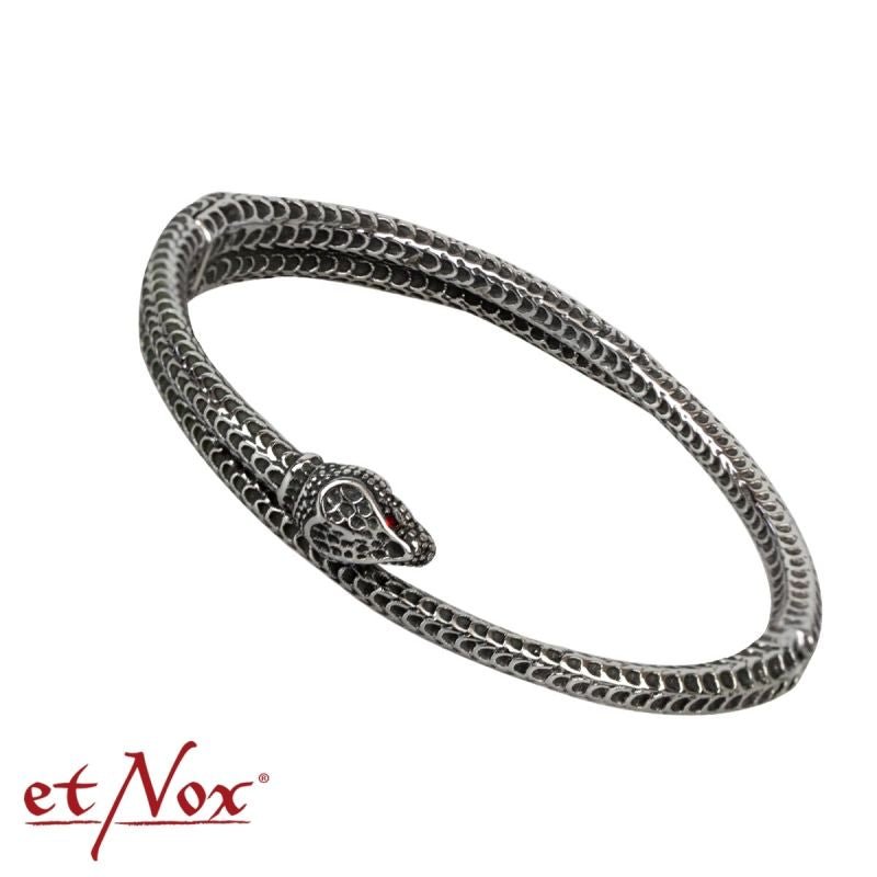 Snake, stainless steel bangle, from etNox - Bangle - The Dark Rose Emporium
