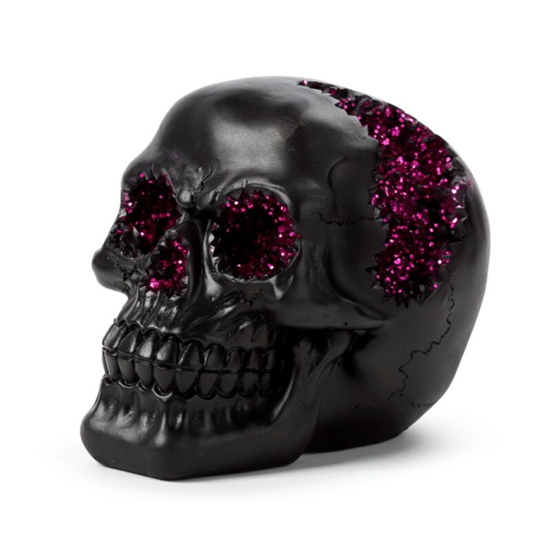 Black Geode Skull Purple - Decoration - The Dark Rose Emporium