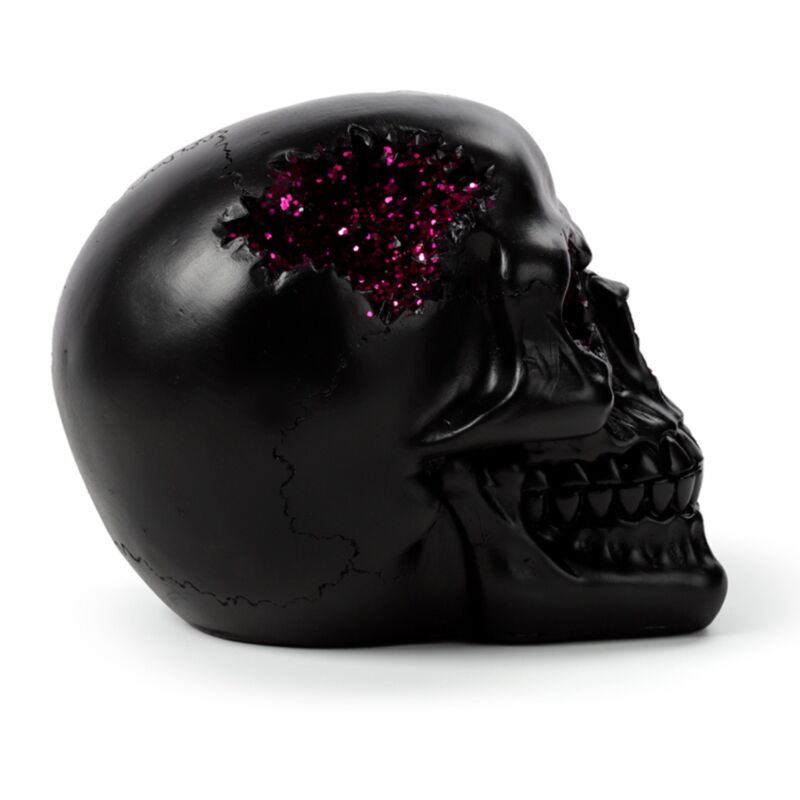 Black Geode Skull Purple - Decoration - The Dark Rose Emporium