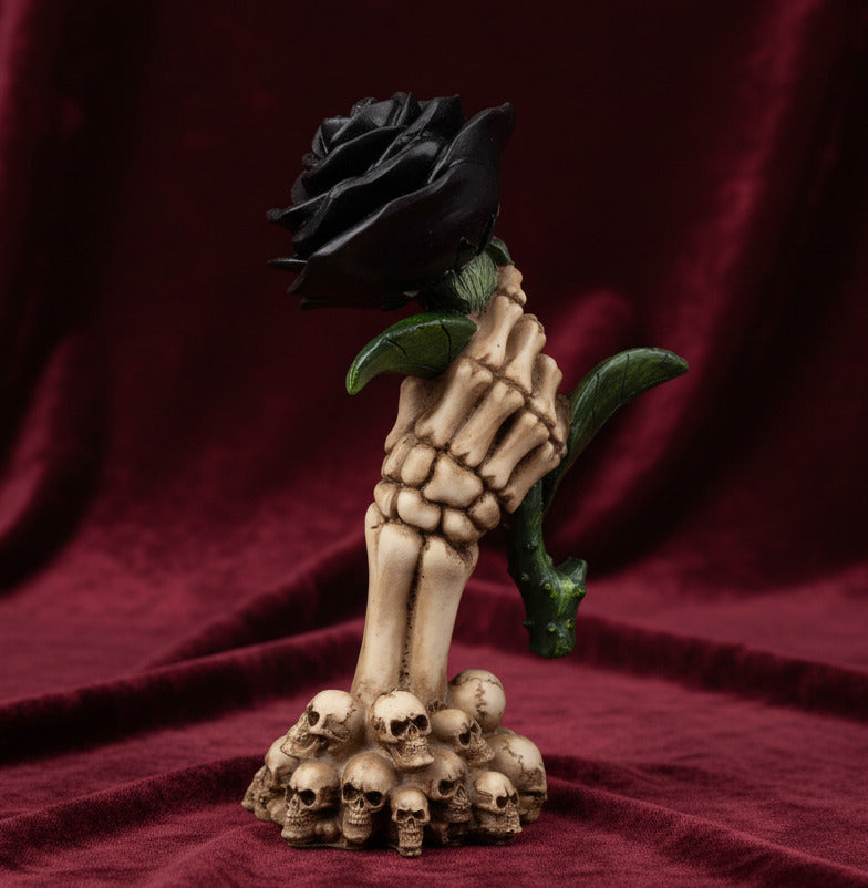 Skeletonhand Holding A Rose - Decoration - The Dark Rose Emporium