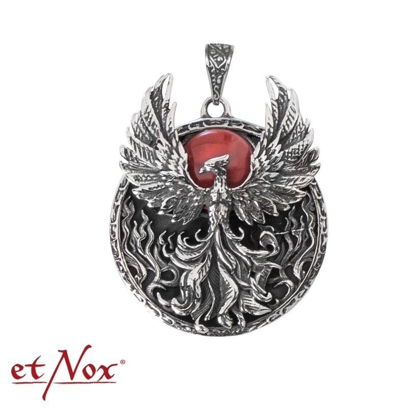Phoenix, stainless steel pendant, from etNox - Pendant - The Dark Rose Emporium