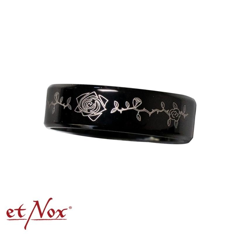 Rose Vine, stainless steel ring, from etNox - Ring - The Dark Rose Emporium