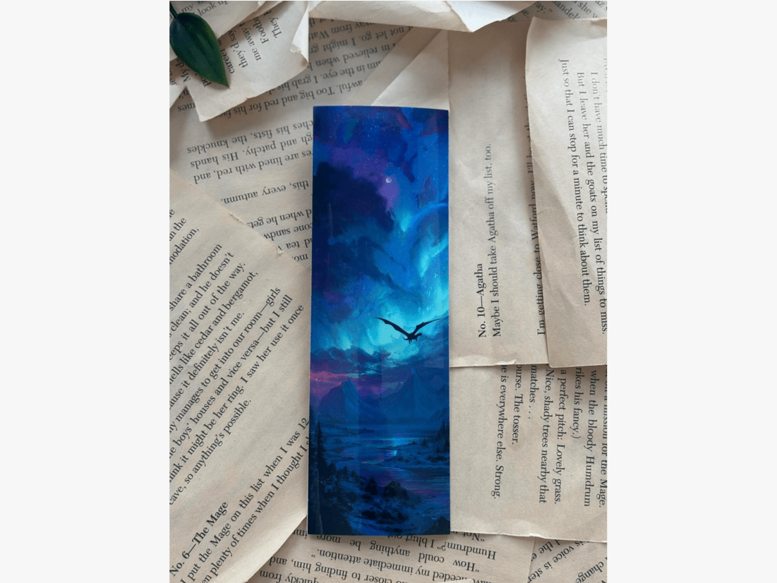 Bookmark - Dragons In Northern Light - Bookmark - The Dark Rose Emporium