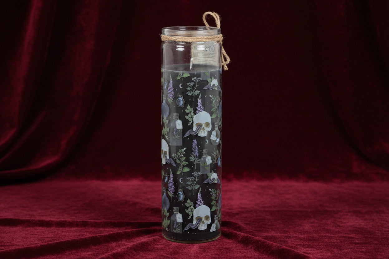 Poisonous Plants Deadly Nightshade Glass Tube Candle - Candle - The Dark Rose Emporium