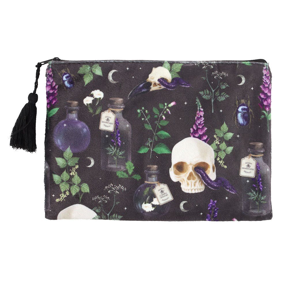 Venom & Vines Print Makeup Bag - Bag - The Dark Rose Emporium