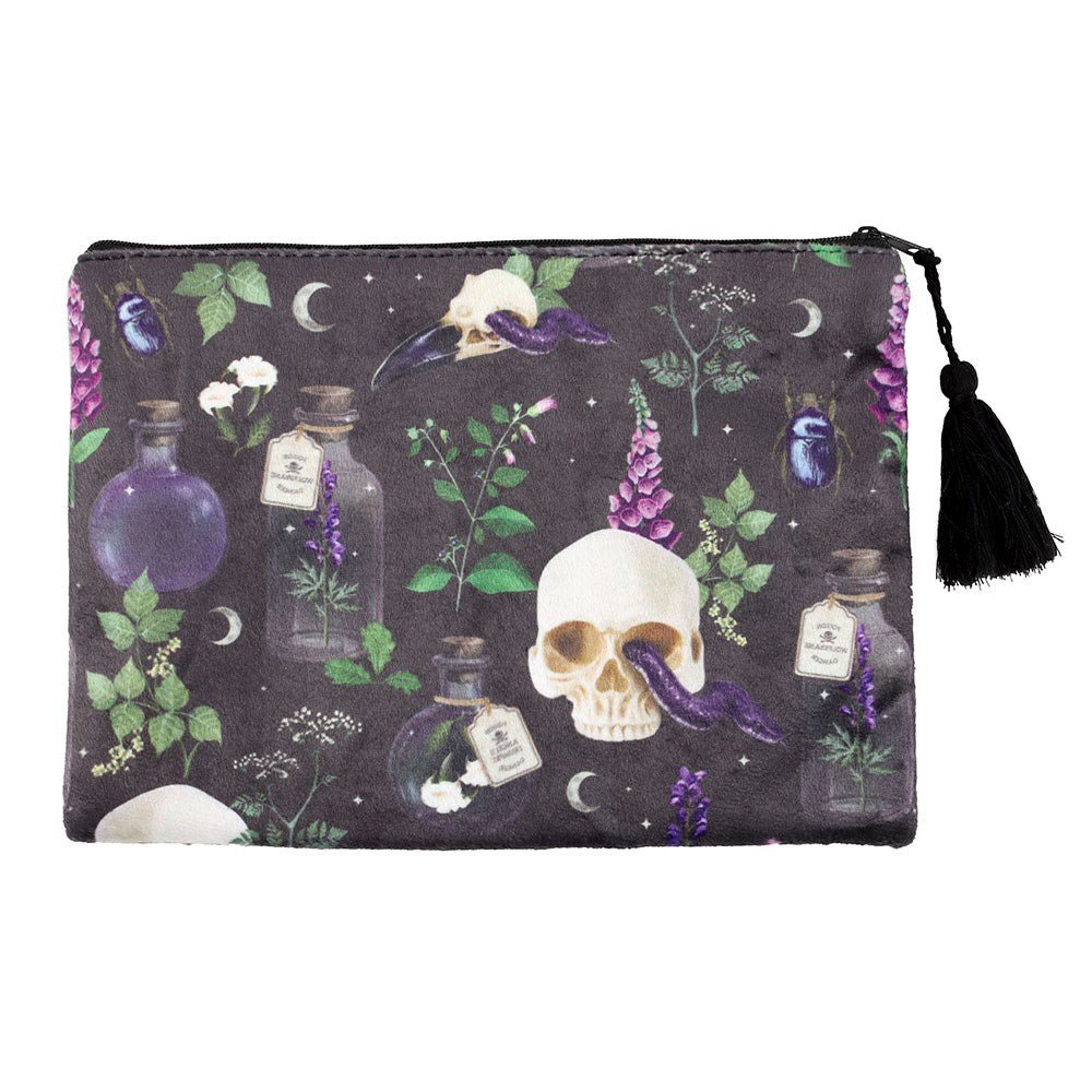 Venom & Vines Print Makeup Bag - Bag - The Dark Rose Emporium