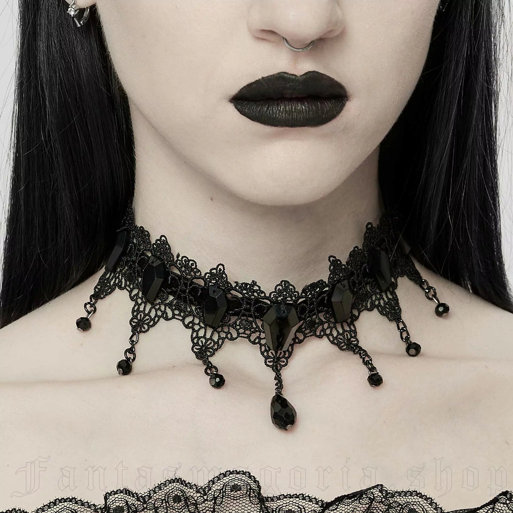 Coffin Doll Choker - Necklace - The Dark Rose Emporium