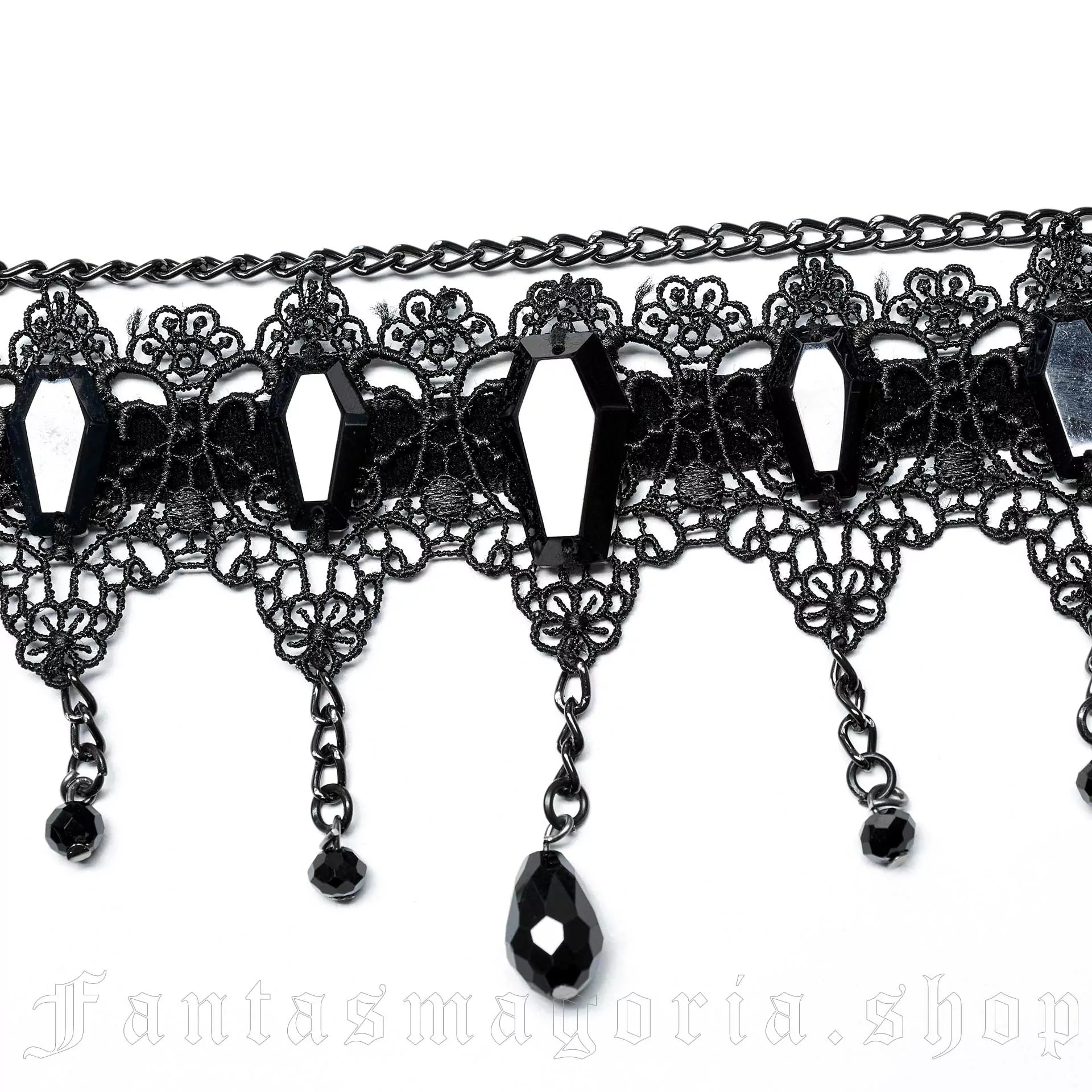 Coffin Doll Choker - Necklace - The Dark Rose Emporium