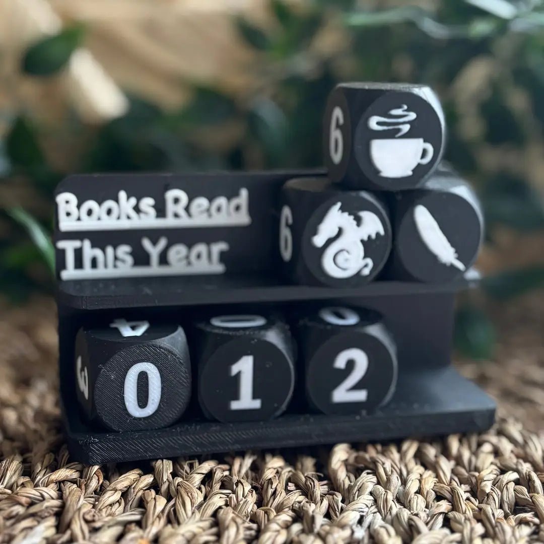 Book Counter With Dice - Book Counter - The Dark Rose Emporium
