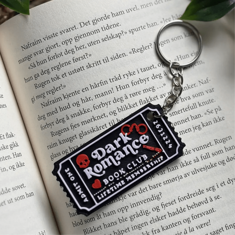 Dark Romance keychain - Bookmark - The Dark Rose Emporium