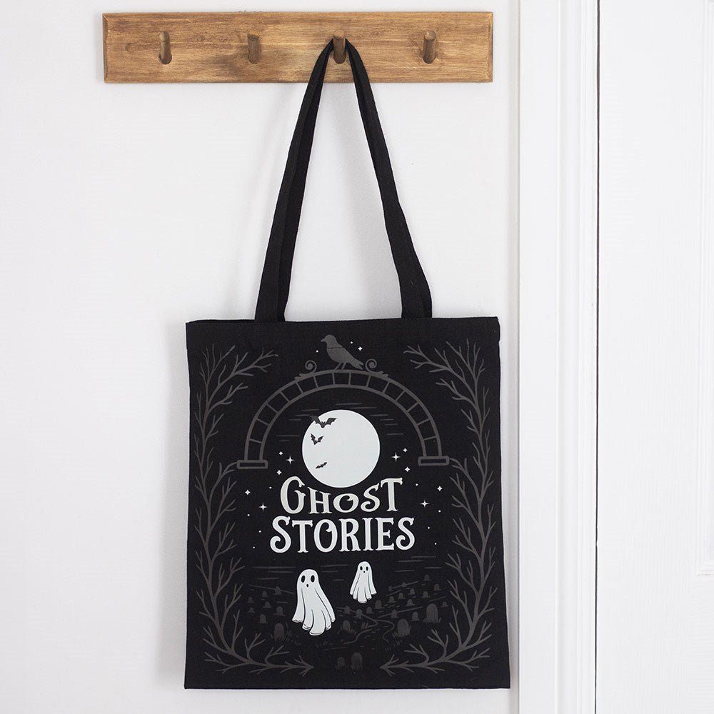 The Haunted Library Ghost Stories Tote Bag - Tote Bag - The Dark Rose Emporium