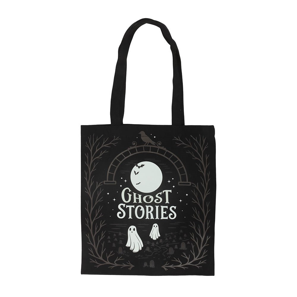 The Haunted Library Ghost Stories Tote Bag - Tote Bag - The Dark Rose Emporium