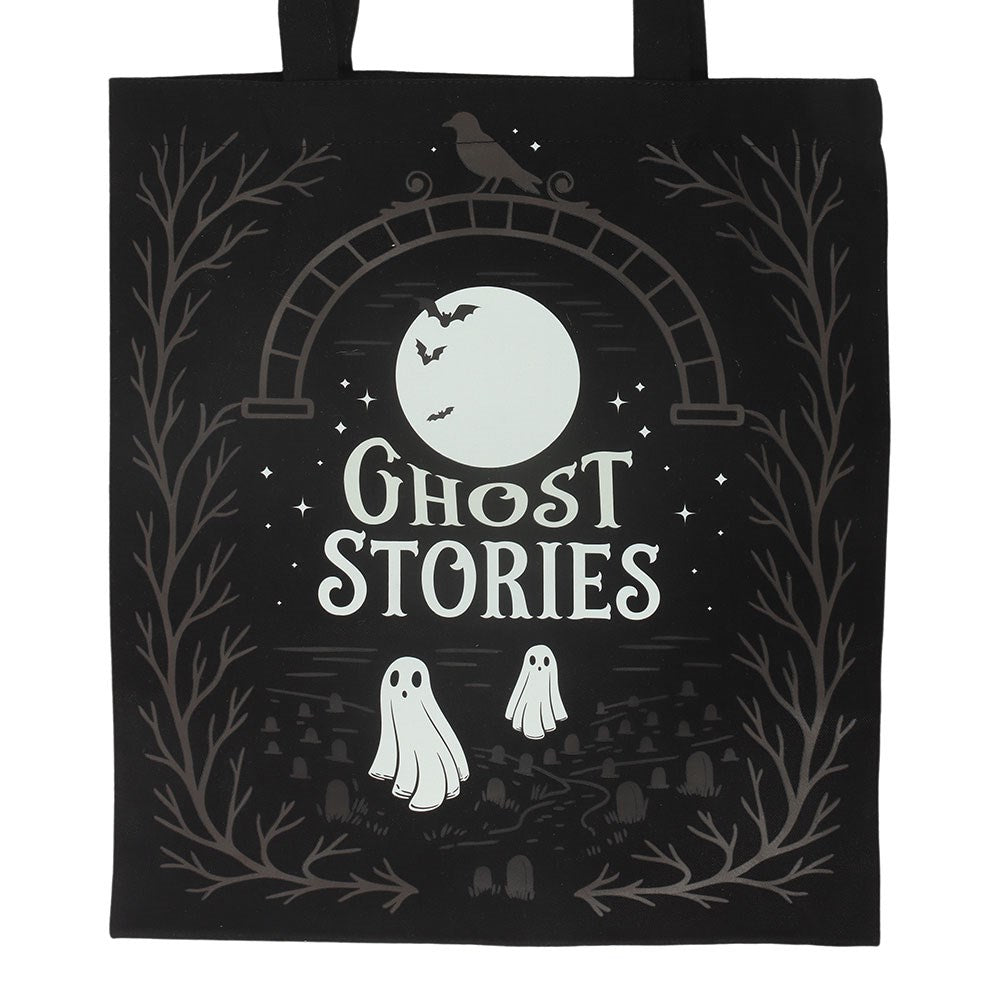 The Haunted Library Ghost Stories Tote Bag - Tote Bag - The Dark Rose Emporium