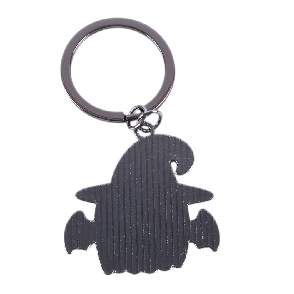 Candy Cauldron Ghost with Witch Hat Glitter Enamel Keyring - Keyring - The Dark Rose Emporium