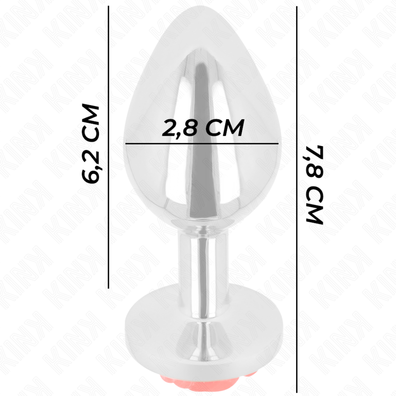 KINK - PLUG ANAL ROSE RED SIZE S - Sex Toy - The Dark Rose Emporium