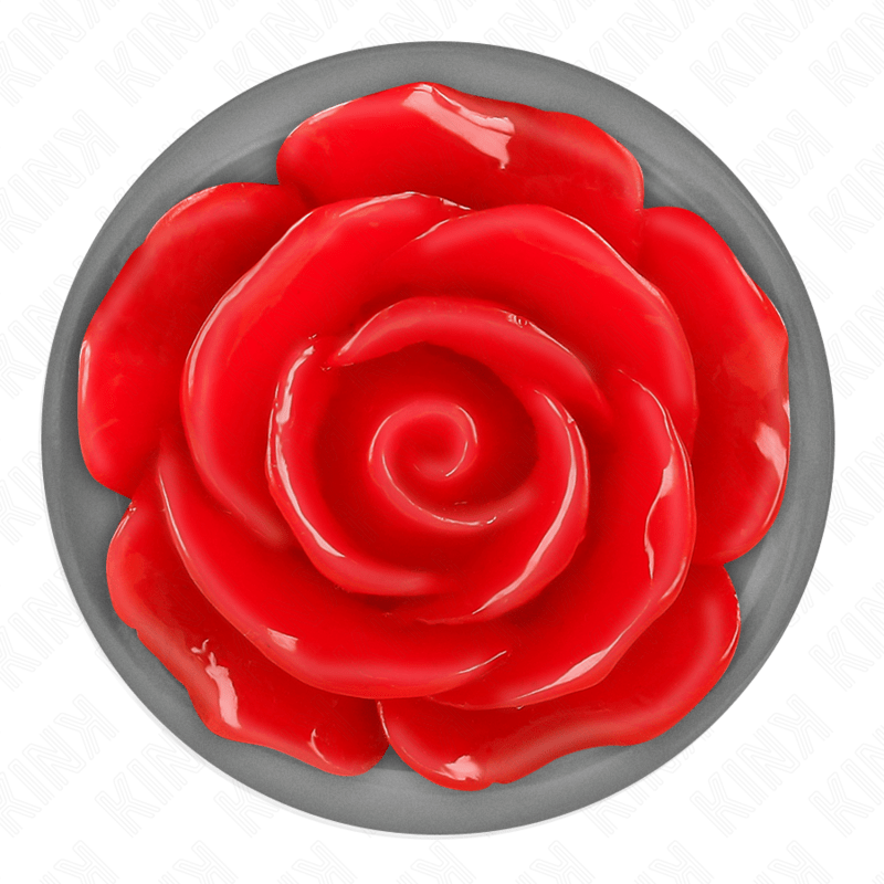 KINK - PLUG ANAL ROSE RED SIZE S - Sex Toy - The Dark Rose Emporium
