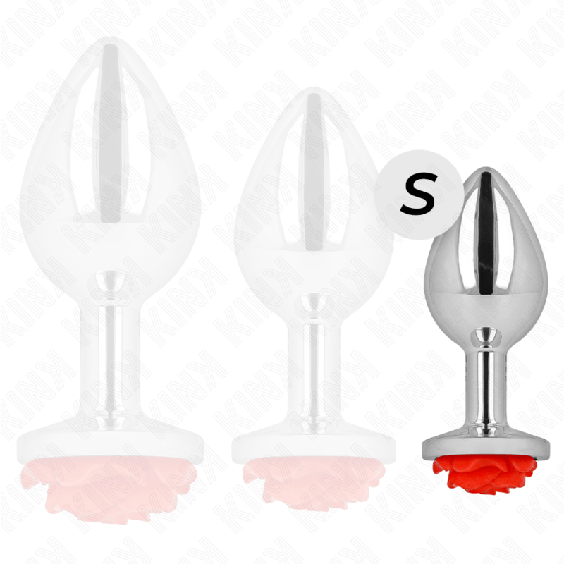 KINK - PLUG ANAL ROSE RED SIZE S - Sex Toy - The Dark Rose Emporium