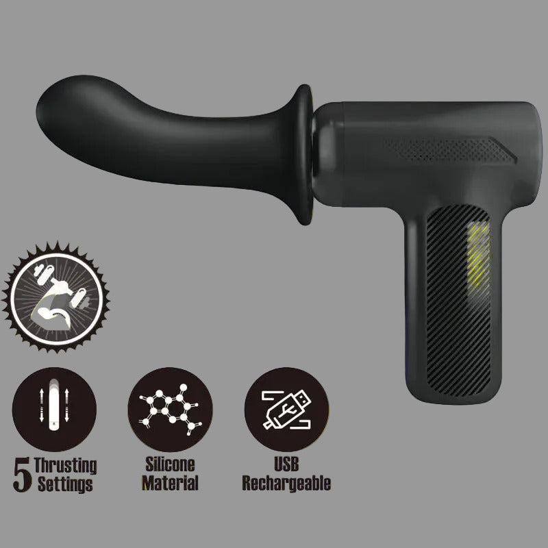 PRETTY LOVE - DJ DOCTOR MASSAGER 5 SETTINGS BLACK - Sex Toy - The Dark Rose Emporium