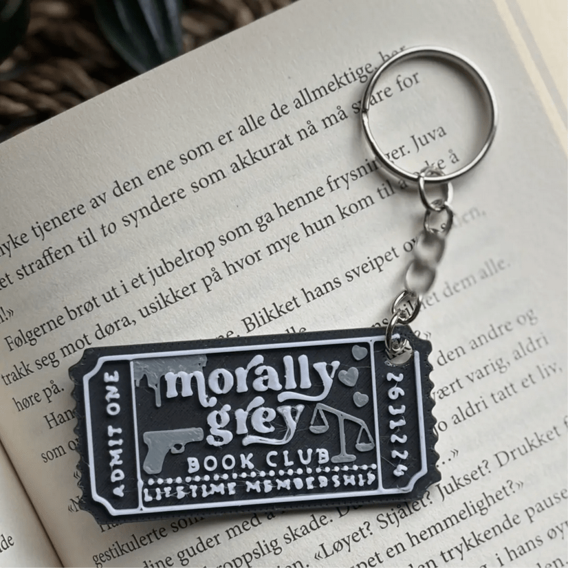 Morally Grey Keychain - Keyring - The Dark Rose Emporium