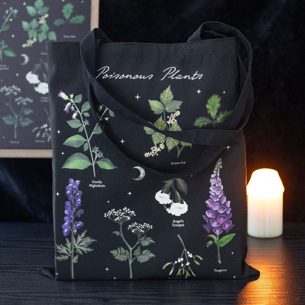 Venom & Vines Poisonous Plant Tote Bag - Tote Bag - The Dark Rose Emporium