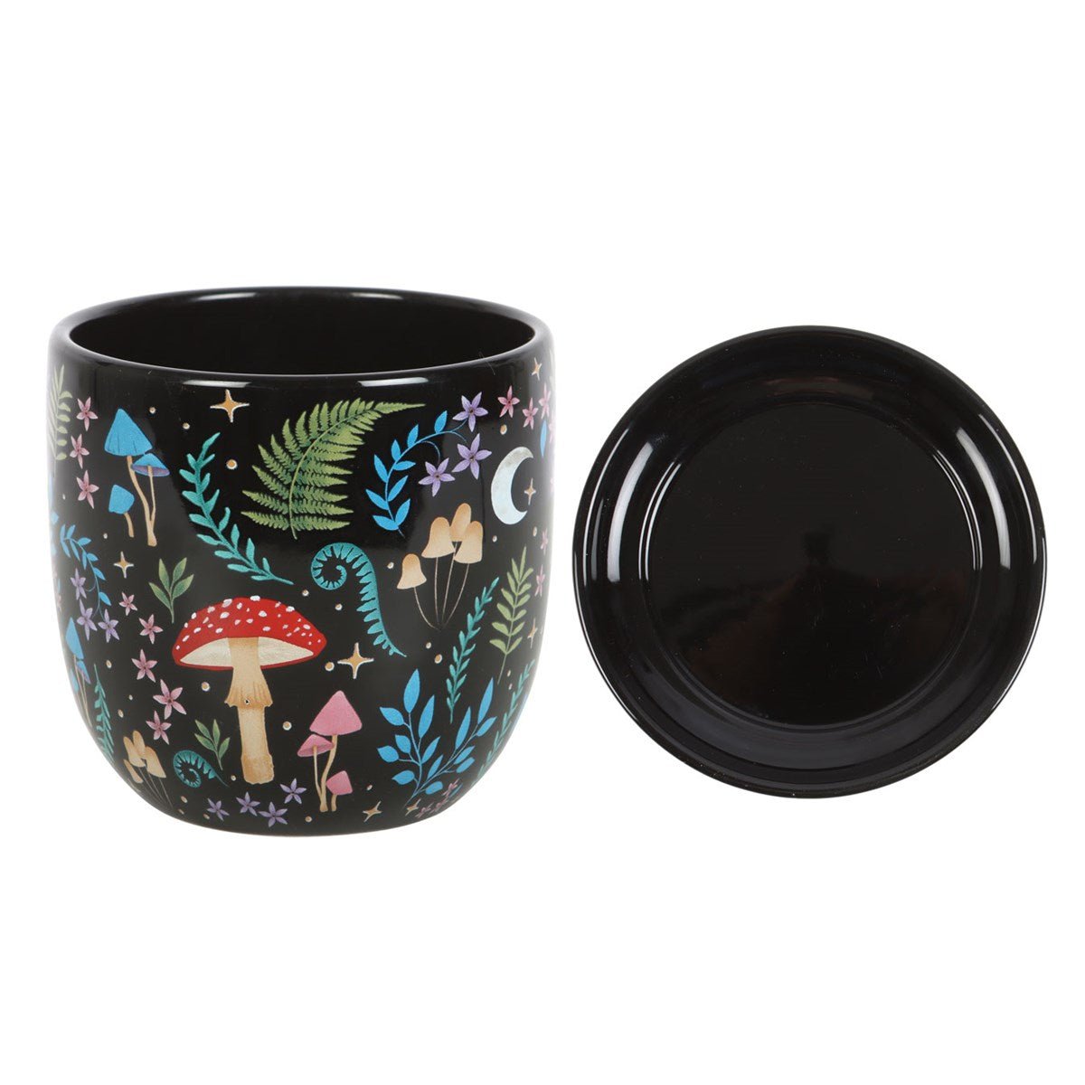 Dark Forest Plant Pot with Saucer - Plant Pot - The Dark Rose Emporium