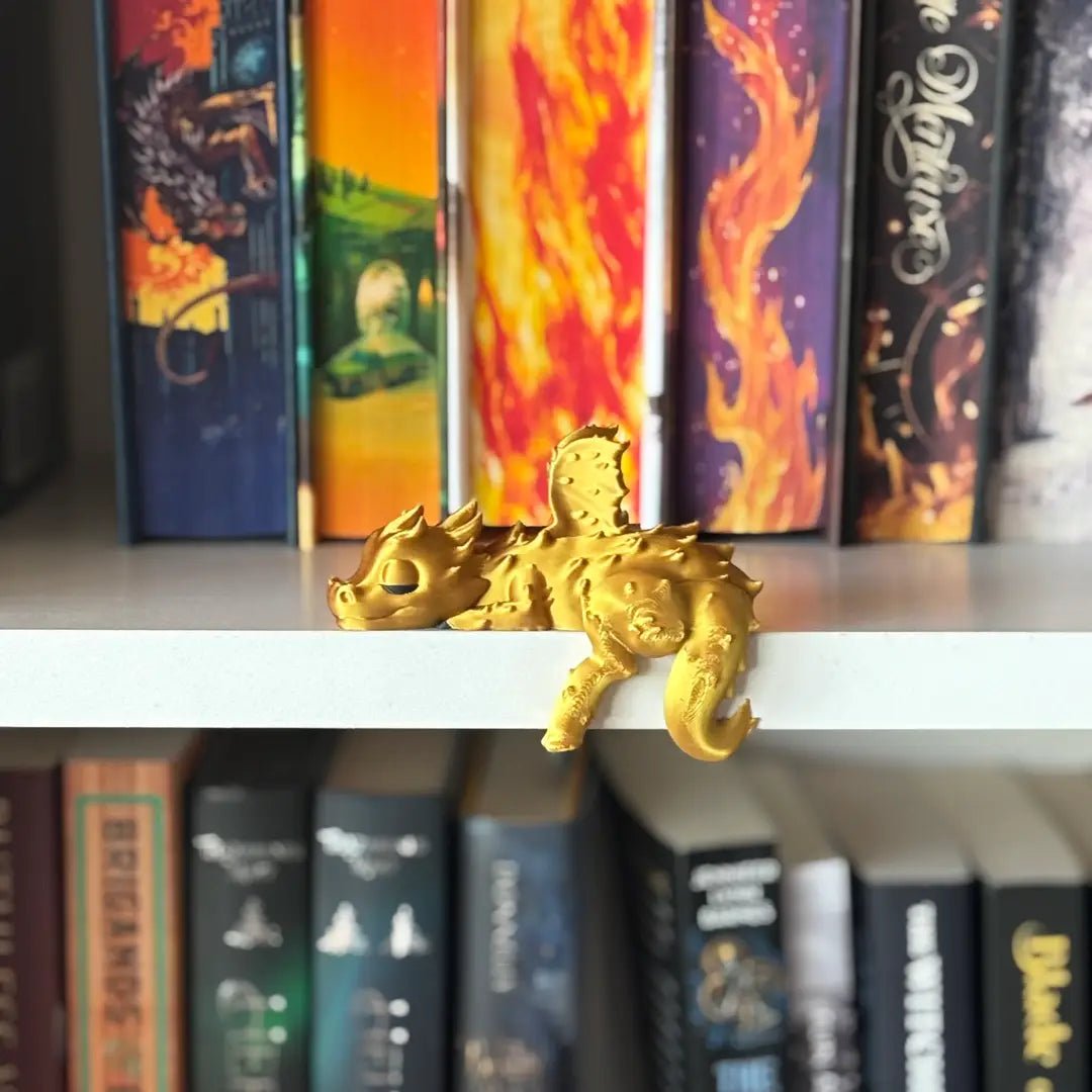 Sleeping Dragon - Gold - Figurine - The Dark Rose Emporium