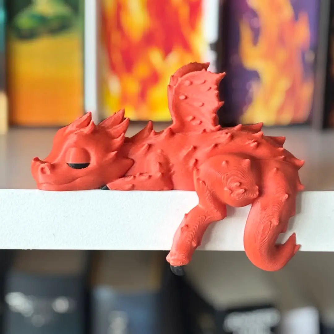 Sleeping Dragon - Red - Figurine - The Dark Rose Emporium